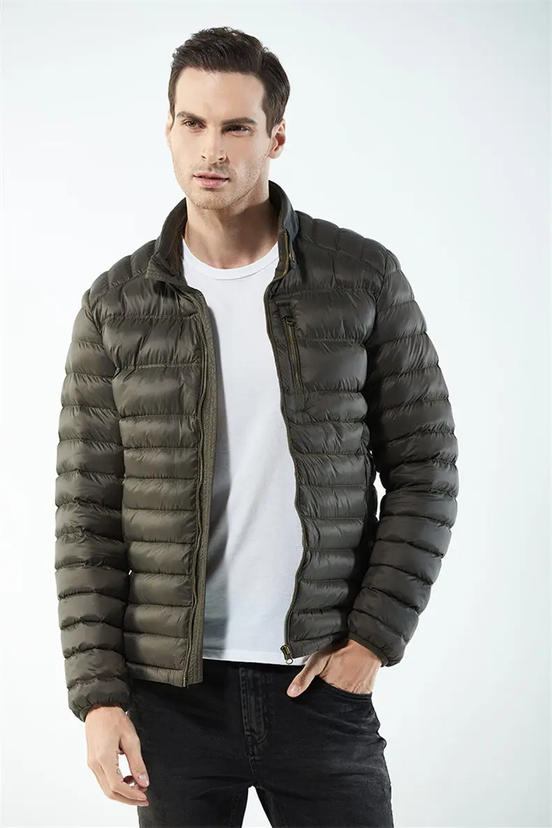 Brand Mens Jackets Wind Water Resistant Autumn Winter Stand Collar Male Jacket Coats Men Zipper Pockets US EU Size Machine Wash 02