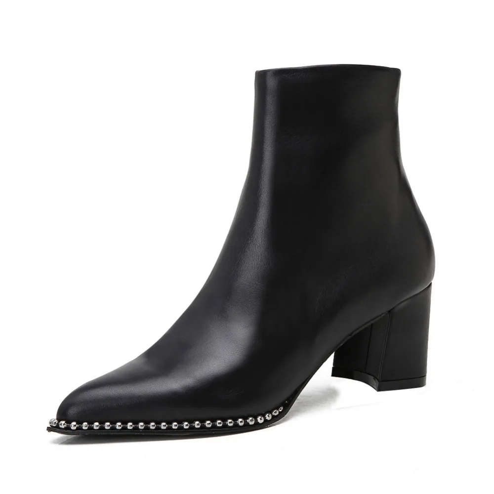 pointed ankle heel boots