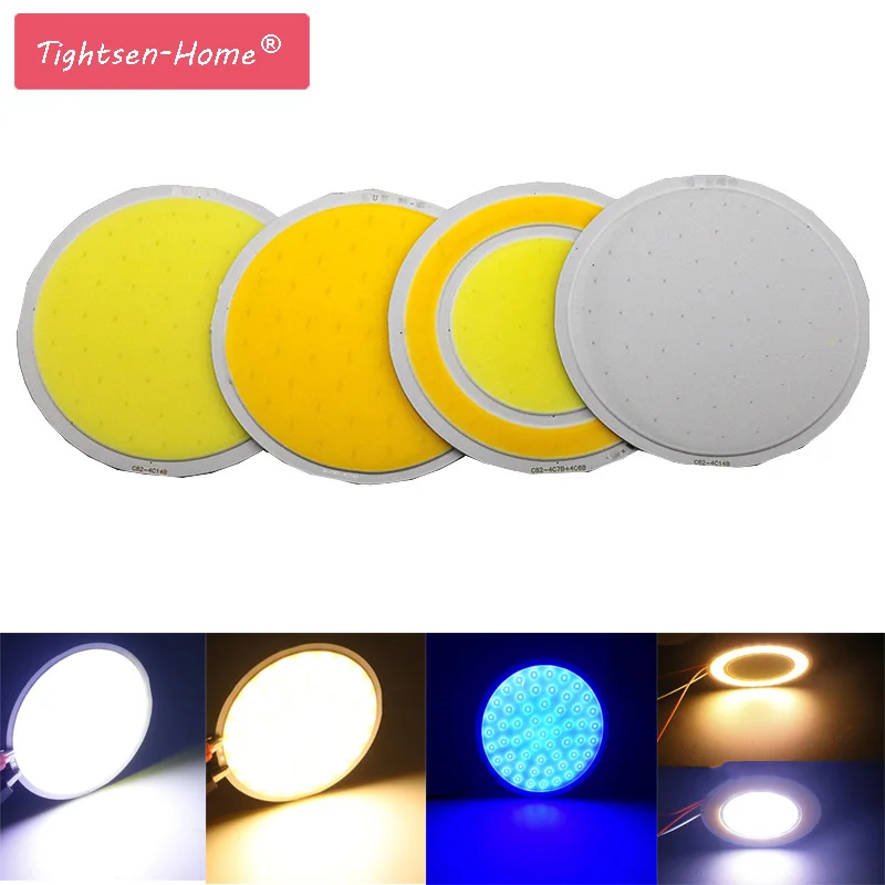 

82mm LED source Round COB White Warm Blue Double Color 5W LED Light Bulb CHIP or DIY Auto Lamps Work Decor Lights DC12V