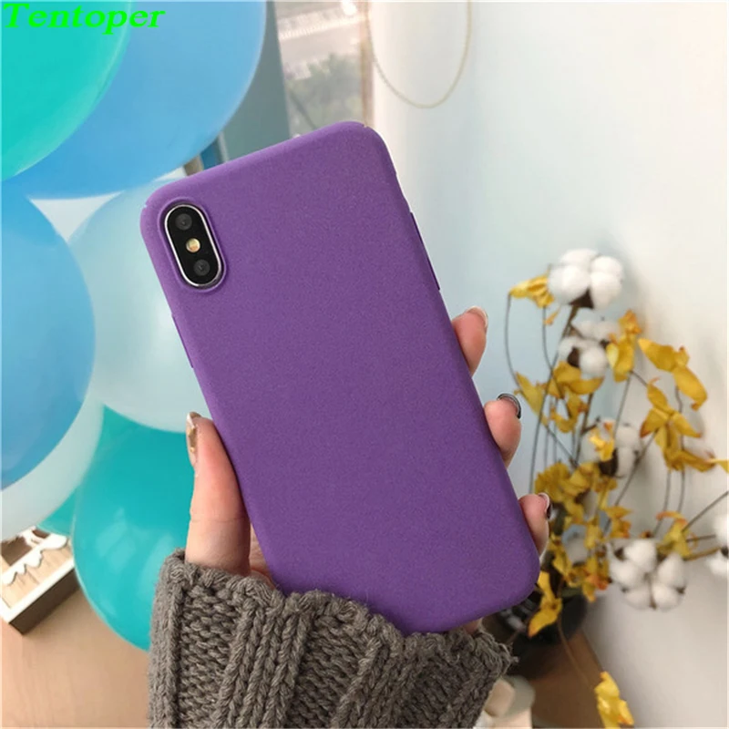 Модный Фиолетовый чехол для телефона iphone X 5 6 7 8 Plus мягкий Samsung S9 S8 S7 Redmi Note 4 Матовый