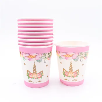 

10 Pcs/Lot 7inch Disposable Cup Unicorn Birthday Party Decorations Kids For Girl And Boy Party Supplies Favor