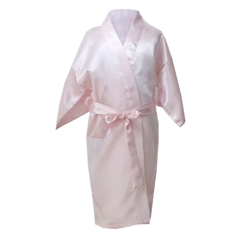 

Kids Robe Satin Children Summer Kimono Bath Robes Bridesmaid Girl Dress Silk Child Bathrobe Nightgown Solid Robes