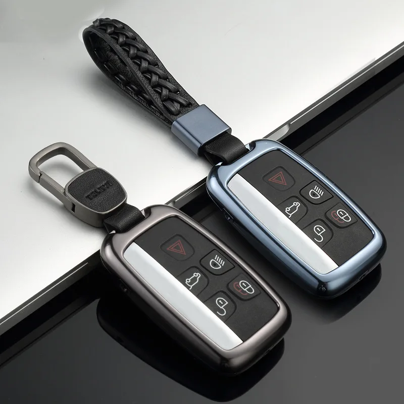 

Aluminium Alloy Key Cover Shell Case Holder For Land Rover RANGE ROVER SPORT Freelander 2 DISCOVERY 4 Evoque for Jaguar XE XJ