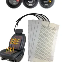 2 сиденья, установленный Автомобильный Подогреватель Сиденья, Универсальный круглый переключатель, углеродное волокно, Подогрев колодки, Подогрев сиденья 12 автомобилей, Подогрев сиденья, Быстрая отправка