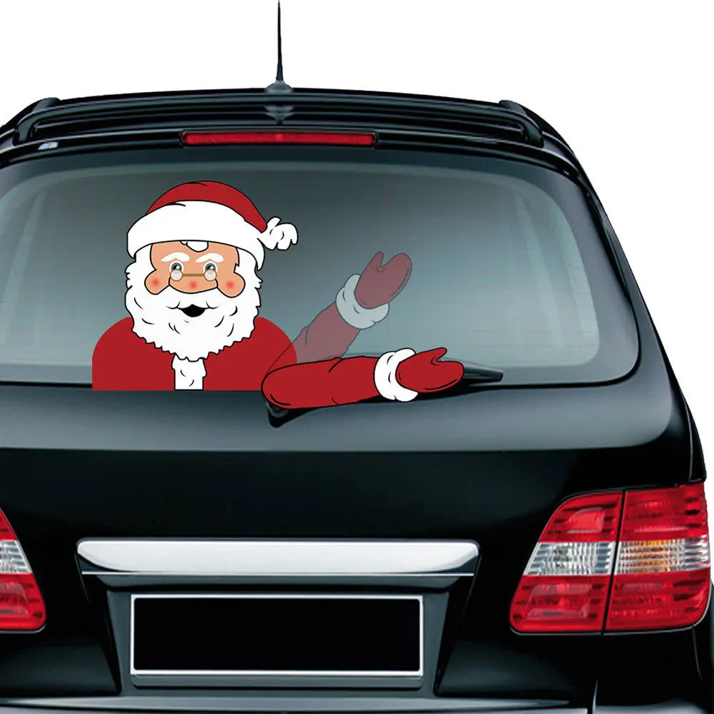 

Waving Arm Christmas Wiper Decals Stickers Xmas Decor Supplies Car Styling YAN88