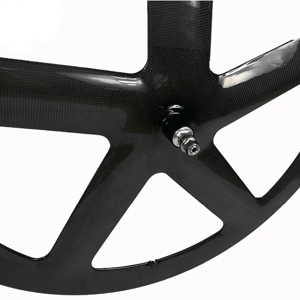 Best free shipping carbon wheels road 5 spokes wheelset clincher/tubular 700c track 5 spokes wheels Fixed gear spokes wheels 2