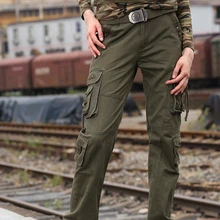 Армейская Марка, женские брюки, хлопок, средняя талия, новинка, осень, полная длина, Европейский стиль, размера плюс, повседневные Прямые брюки, GK-929A