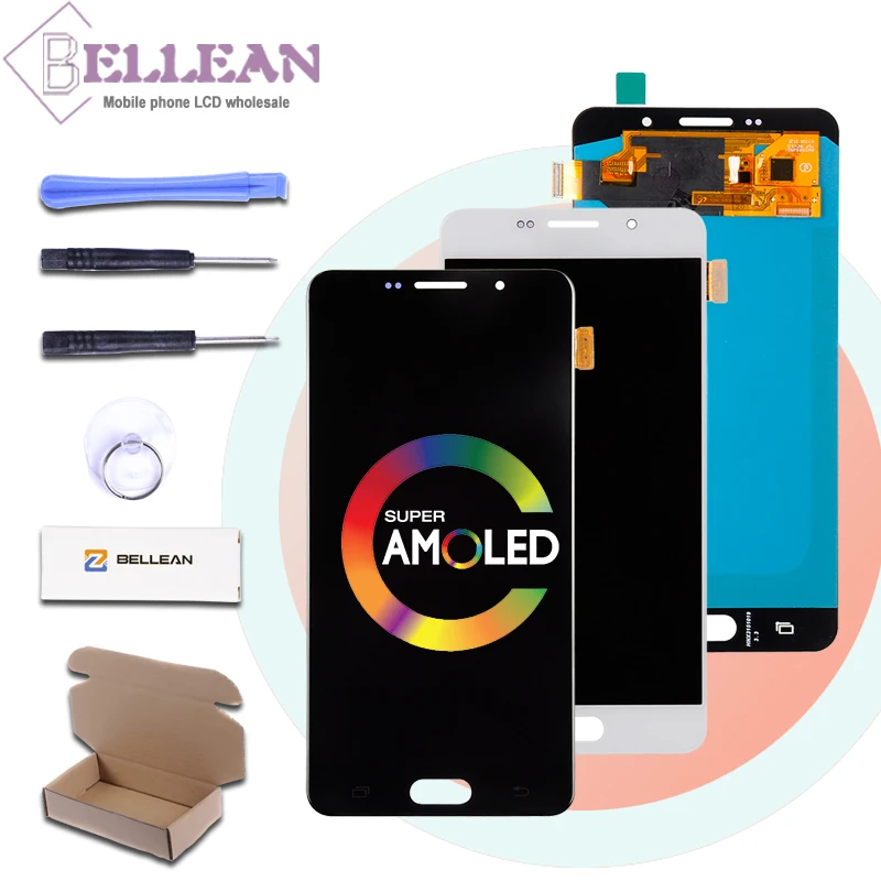 Dinamico Discount For Samsung Galaxy A710 Lcd A7100 A710M A710F Lcd A7 2016 Display Touch Screen Digitizer Assembly FreeShipping