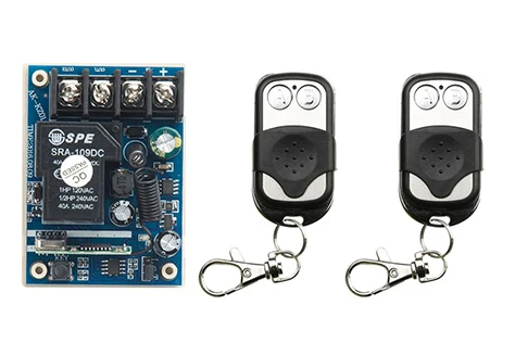 

New DC12V 24V 36V 48V 1CH 1Channe Radio Remote Control Switch Receiver 2* Metal Push Button Transmitter Learning Code