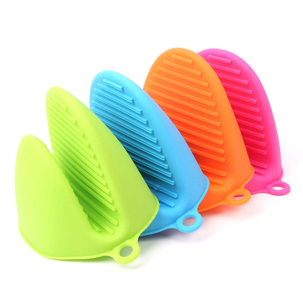 Kitchen Heat Resistant Silicone Oven Pot Dish Clip Glove Hand Cover Protector Set