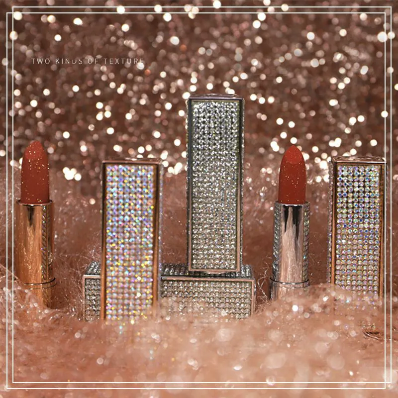 

Brand Professional Lips Makeup Waterproof Long Lasting Pigment Nude Pink Mermaid Shimmer Lipstick Luxury Makeup