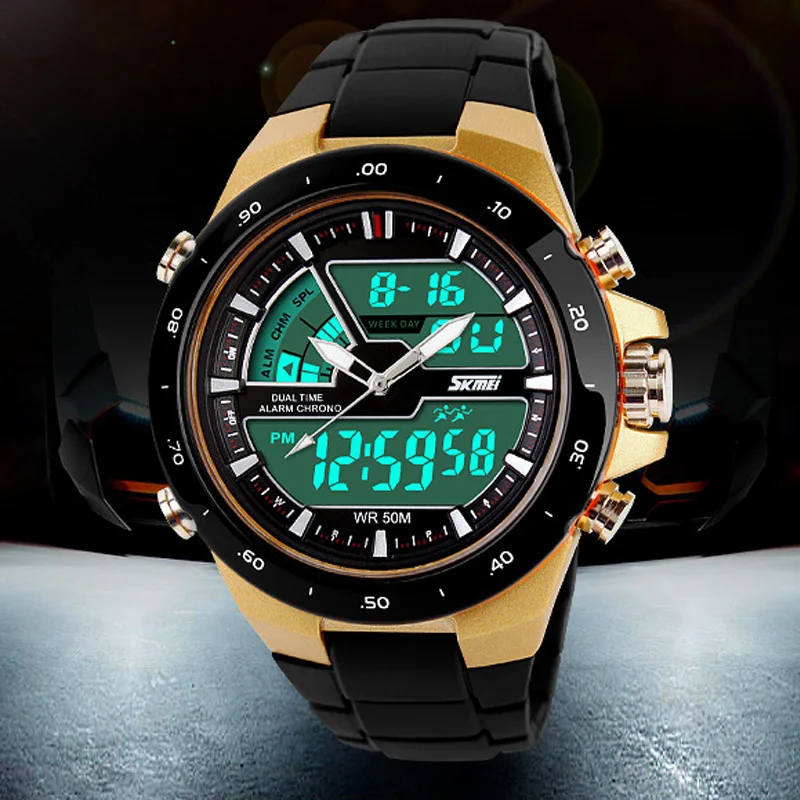 Los hombres deporte Relojes hombres reloj de pulsera Digital de cuarzo