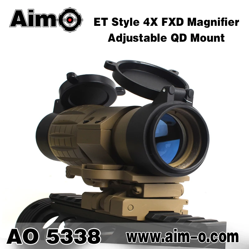 

Aim-O Tactical Hunting Scope ET Style 4X FXD Magnifier with Adjustable QD Mount AO5338 Riflescope
