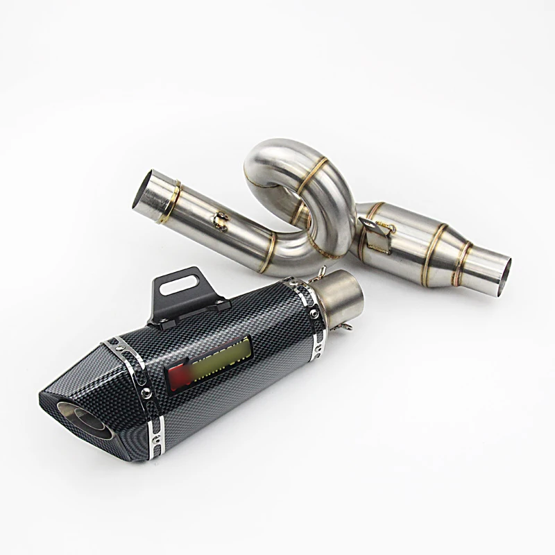 

For kawasaki Z800 Motorcycle Exhaust Muffler Pipe Mid Middle Link Connect Pipe Tube 51mm Pot Escape Modified Slip On 2013-2016
