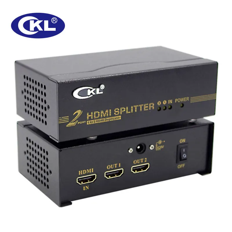CKL 2 Port HDMI Splitter 1x2 HDMI Duplicator Support 1.4V 3D 1080P for PC Monitor Projector HDTV HD-92 CKL 2 Port HDMI Splitter 1x2 HDMI Duplicator Support 1.4V 3D 1080P for PC Monitor Projector HDTV HD-92