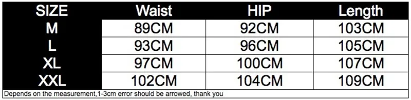 size info