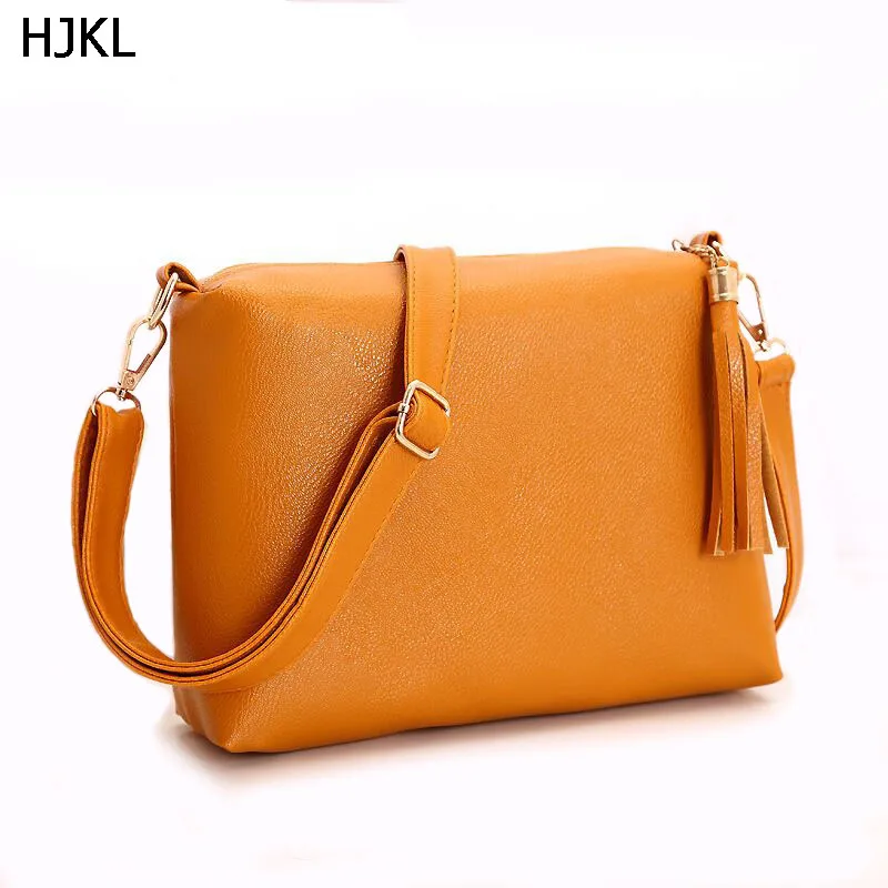 HJKL Summer Fashion Bag Ladies Shoulder Bags Women Casual Solid Tassel