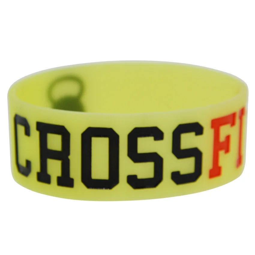 1 шт. светится в темноте CrossFit браслет Geat Фитнес желтый цвет|bracelet yellow|glow in dark