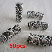 50 шт.-100 шт. античные серебряные волосы оплетка dread дредлок бусина манжета около 7 мм отверстие
