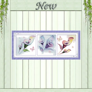 

Alocasia Love flower painting Home wall Decor 11CT counted print on fabric DMC 14CT Cross-Stitch Embroidery kits Needlework Sets