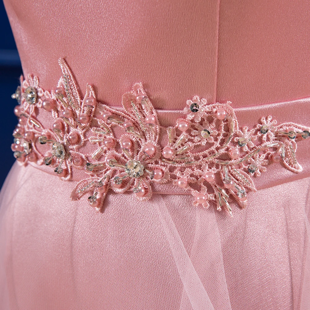 Вечерние платья 2019 вечерние с круглым вырезом элегантный длинный формальный