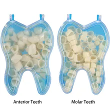 2 коробки стоматологический Материал временный Корона передних зубов Передние Задние/большие коренные зубы Брекеты поддельные зубов стоматологические инструменты