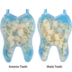 2 коробки смолы зубные Материал Временные Корона Anteriors спереди задняя/коренных зубов Брекеты поддельные зубы стоматологические