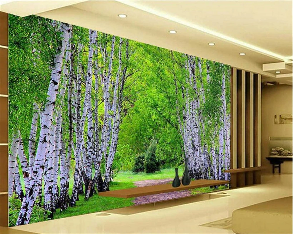 Beibehang Kustom Wallpaper Pemandangan Alam Hutan Avenue Ruang Tamu Beibehang Kustom Wallpaper Pemandangan Alam Hutan Avenue Ruang Tamu