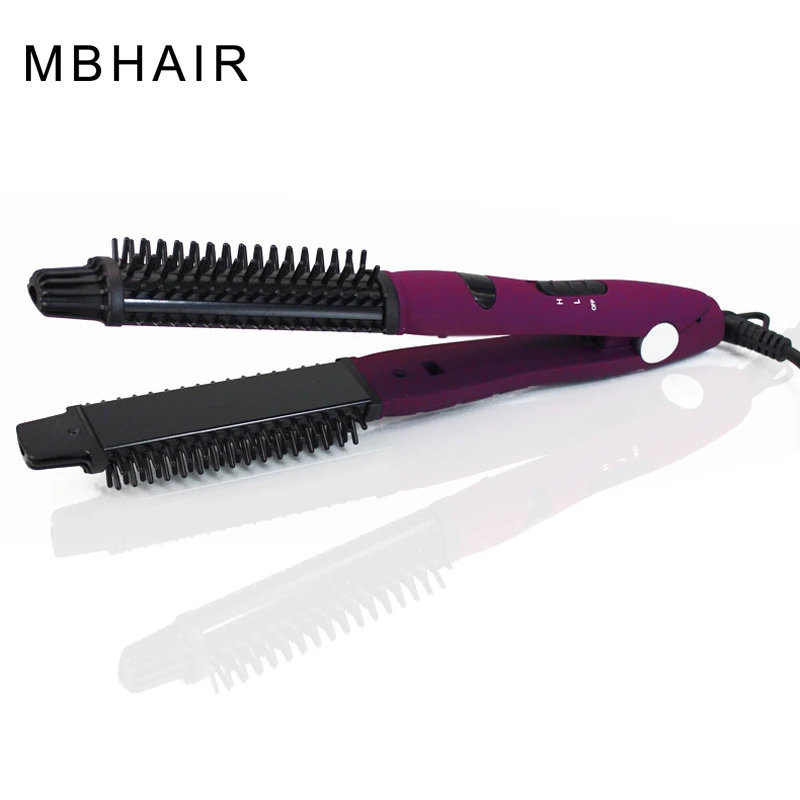 MBHAIR Керамическая электрическая расческа с плоским утюгом кератиновая Плойка для