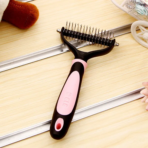 Pet Hair Removal Dog Comb Stainless Steel Double sided Blade Long Hair