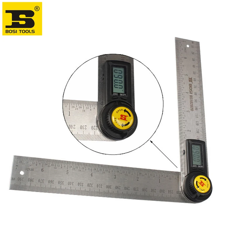free shipping BOSI 200mm Digital Angle Finder Rule ...