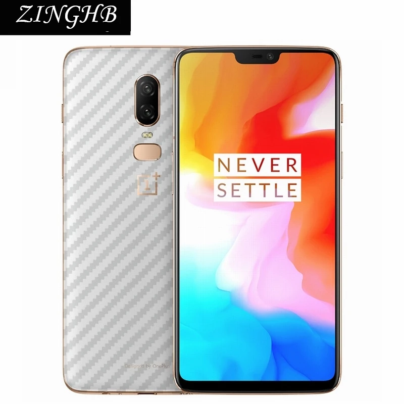 2 шт./лот сзади углерода волокно Стикеры для OnePlus 6 28 &quotпрозрачный Ультратонкий Slim