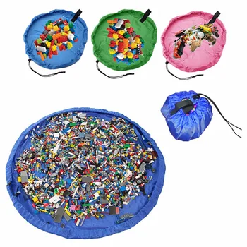 

2019 New Living Room Floor Cartoon Baby Playing Blanket Carpet Toy Storage Bag Dolls Laundry Basket Kid Organizer Storaging Bags