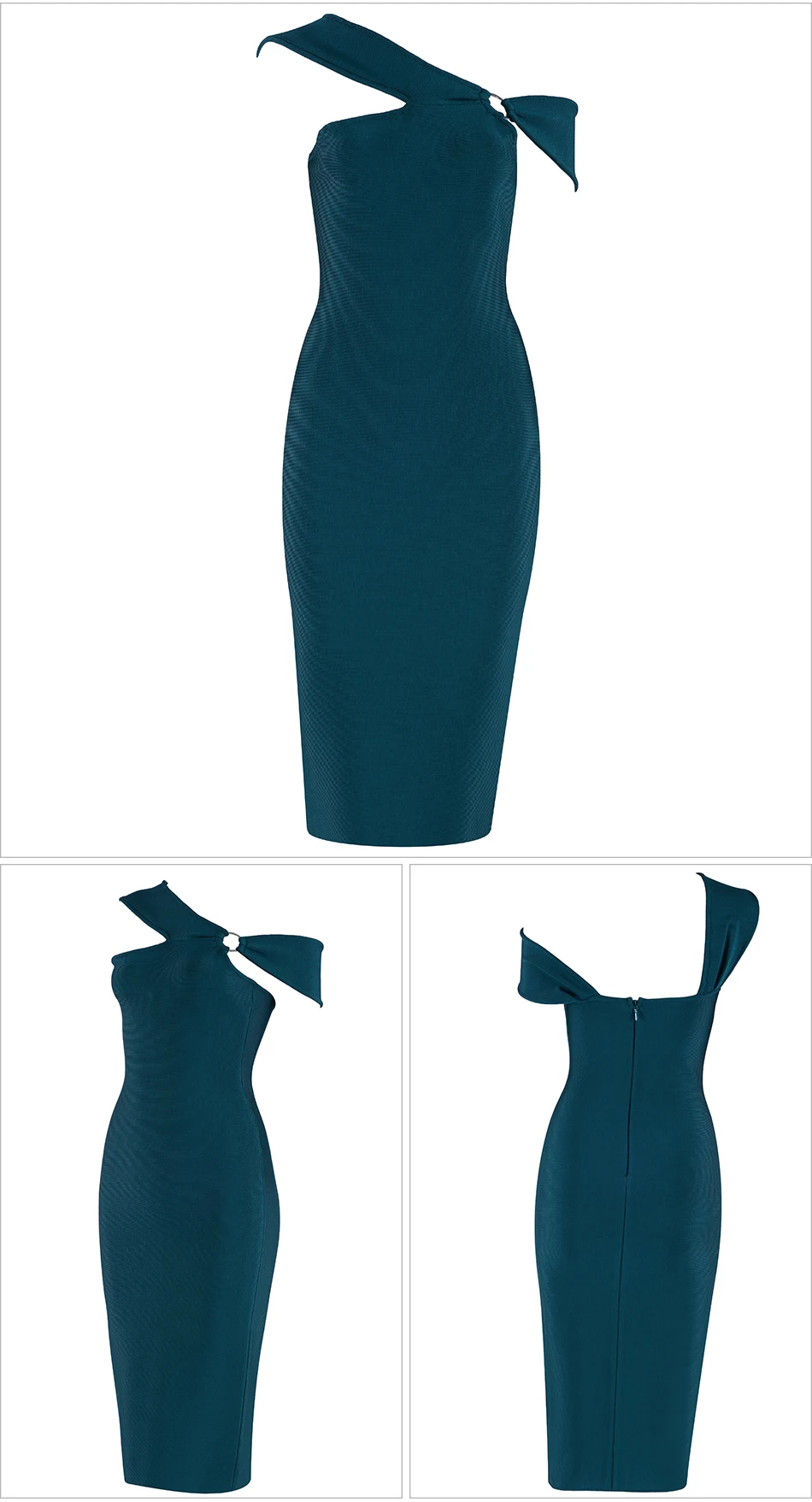 Летние элегантные вечерние облегающие бандажные платья женские зеленые ...