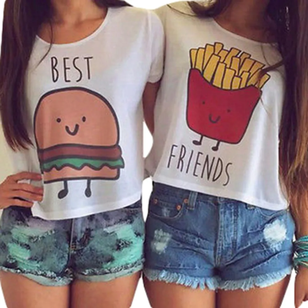 Womens Summer Loose Cartoon Vest Short Sleeve Casual T-ShirtFree Shipping | Женская одежда