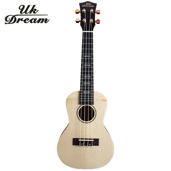 Best UK DREAM Spruce Ukulele Electric Box Guitar 23 Inch Hawaiian Mini Guitar Musical Instruments Closed Knob UC-5CO