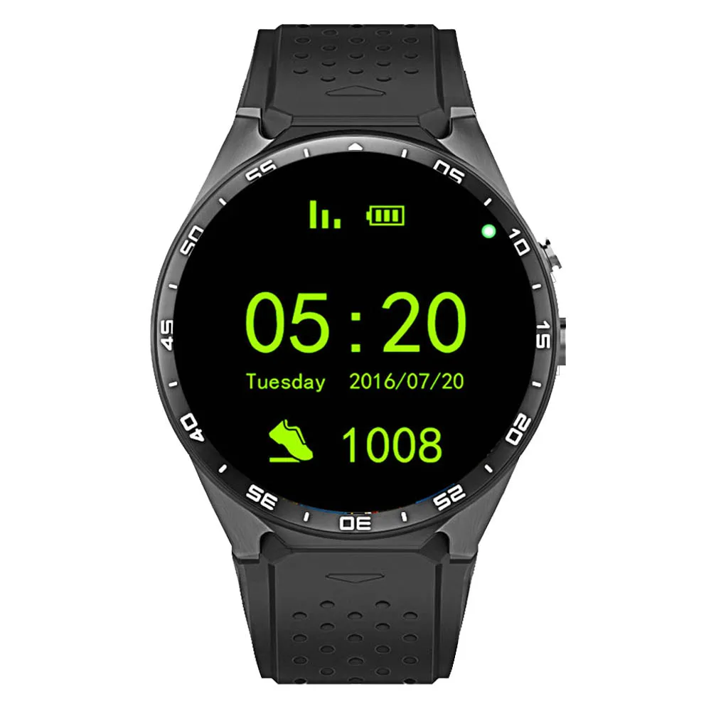 

RUIJIE KW88 Android 5.1 Smart Watch Phone 1.39" IPS OLED Screen 512MB+4GB Smartwatch Support SIM Card 3G WCDMA Camera Wifi