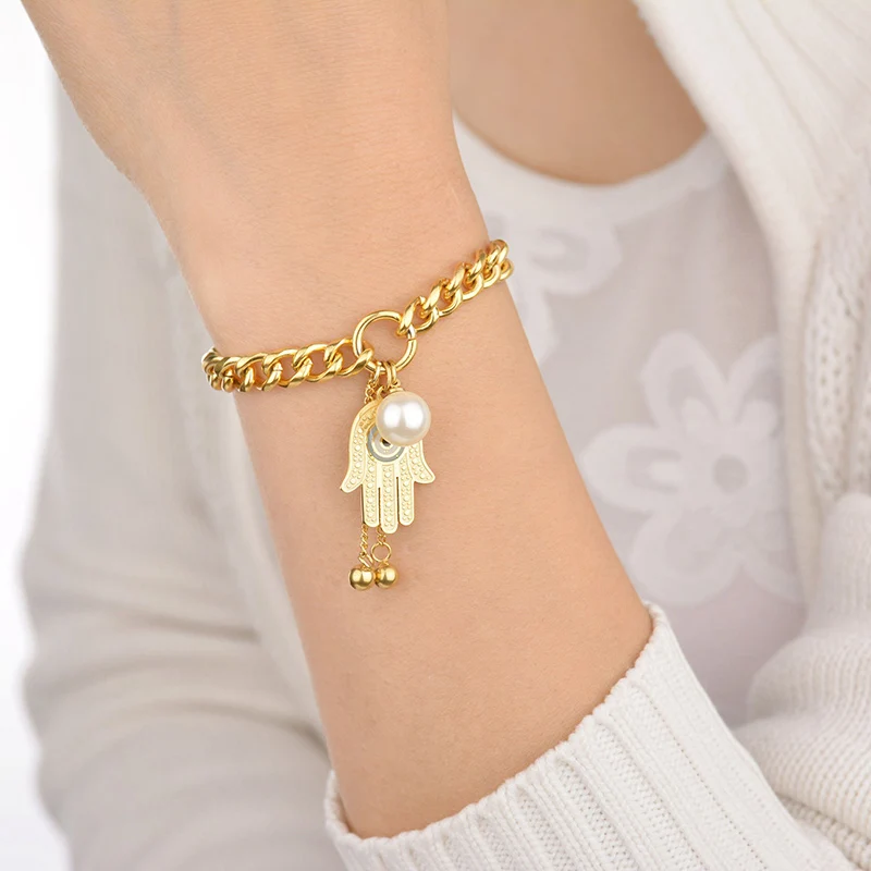 Personality-Luck-Hand-of-Fatima-Christian-Jewelry-Hamsa-Hand-Pendant-Gold-Color-Stainless-Steel-Link-Bracelets (2)