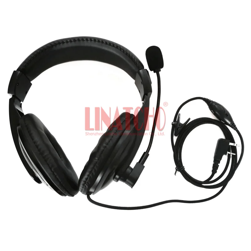 LINATCHO гарнитура PTT VOX UVB6 UV82 UV5R шумоподавления наушники 2 way Радио контактный разъем |