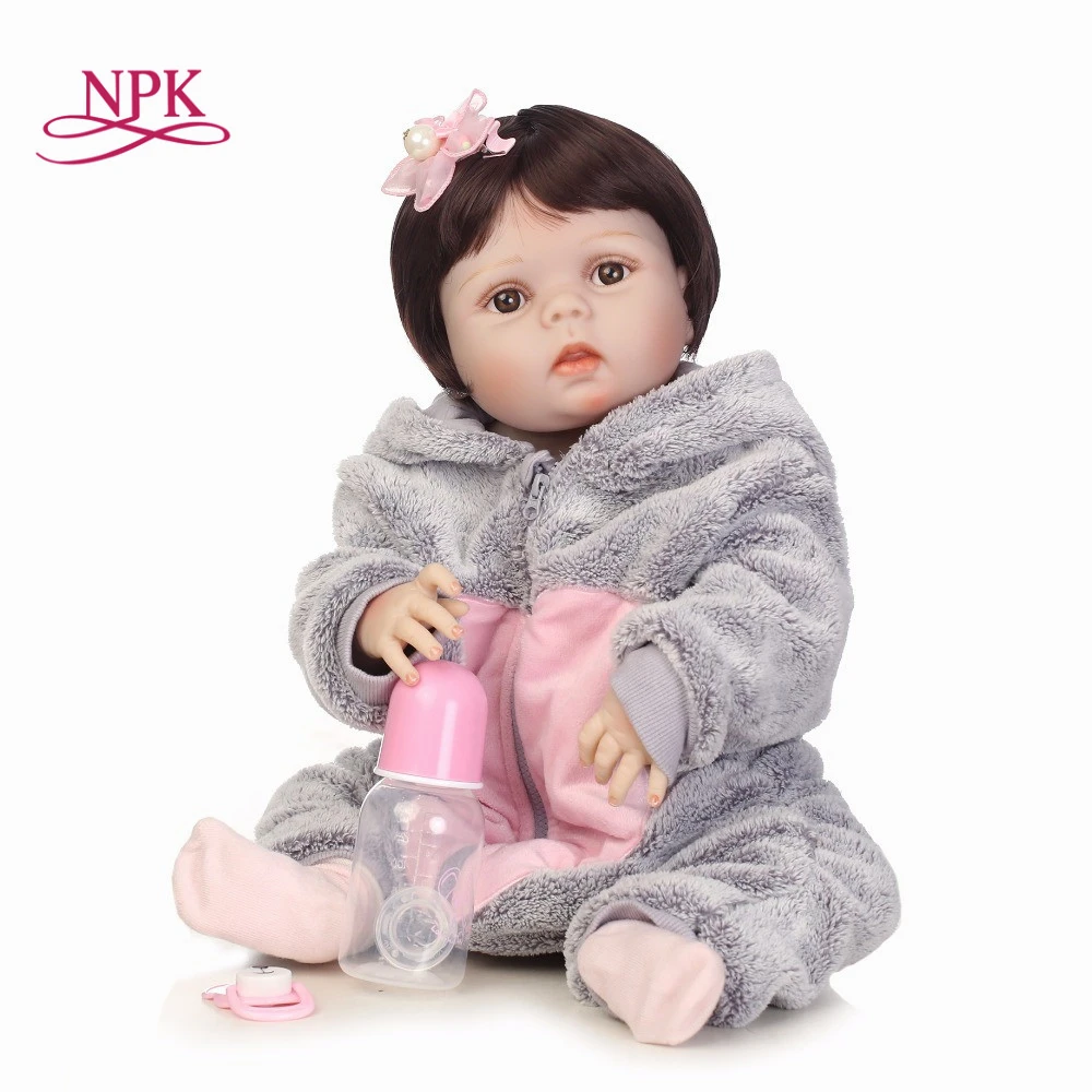 57cm Full Body Soft Silicone Vinyl Reborn Baby Dolls Newborn Girl Doll Xmas Gift