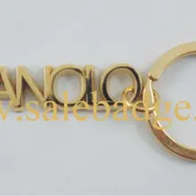 Модные золотые слова брелок, 3D металлические брелки автомобильные ключи поезд