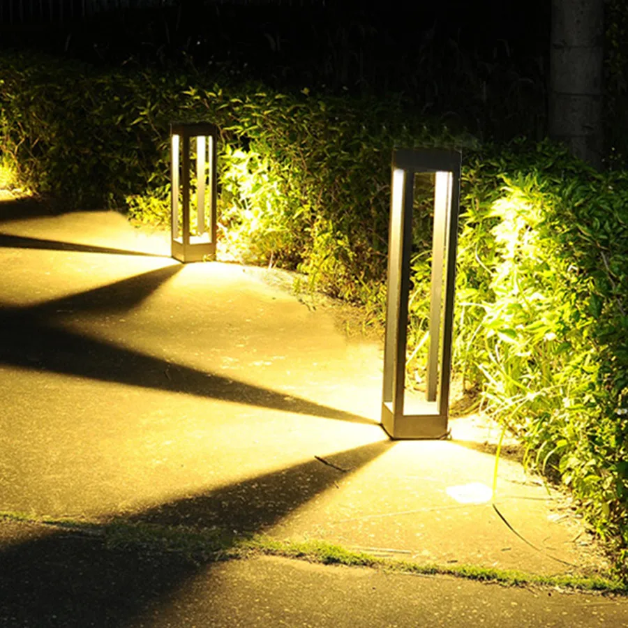 Thrisdar 10 Вт открытый сад газон столб лампа Алюминий открытый ландшафтный для внутреннего двора вилла путь Post светильник на Колону