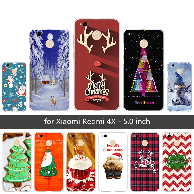 Силиконовый чехол для Xiaomi Redmi 4X 4 X Merry Christmas Redmi4X xiomi 4x черный 5 0 ''чехол телефона