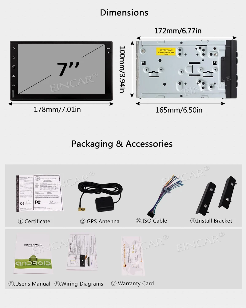 Top 2 Din Car Stereo GPS Navigation Android 7.1 Touch Screen Autoradio Head Unit FM/AM RDS Radio Bluetooth WIFI OBD2 Wireless Camera 9