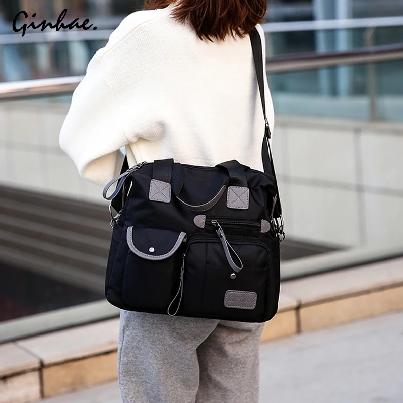 

2019 Famous Brands Women Large Crossbody Bags Luxury Pocket Shoulder Bags Fashion Nylon Waterproof Handbags Casual Tote Bags