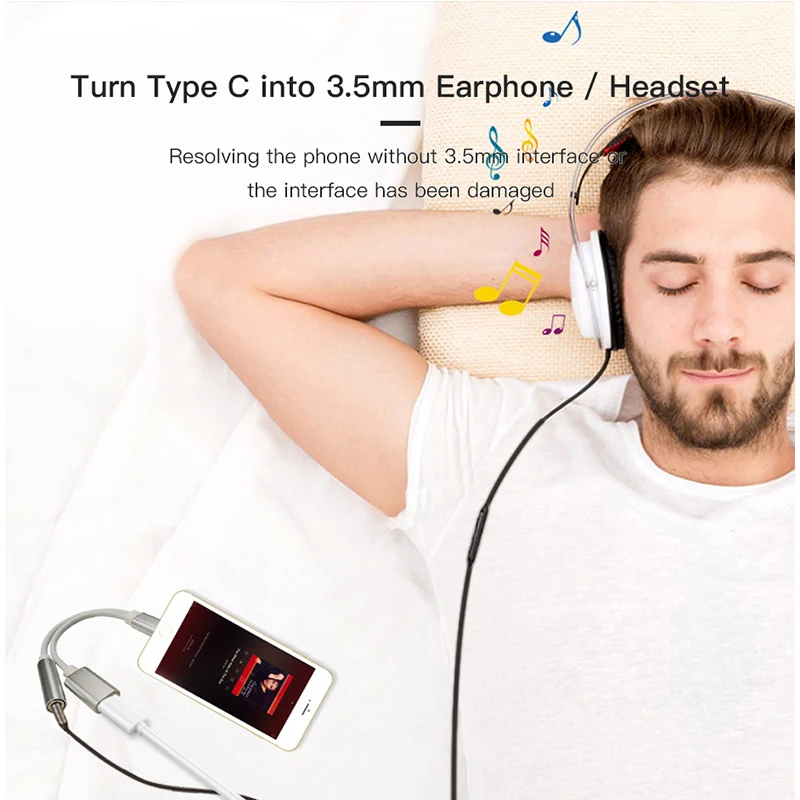 IMIDO 2 в 1 Тип C до 3,5 мм разъем зарядное устройство для наушников аудио кабель для наушников Портативный type-C до 3,5 мм разъем адаптер для huawei