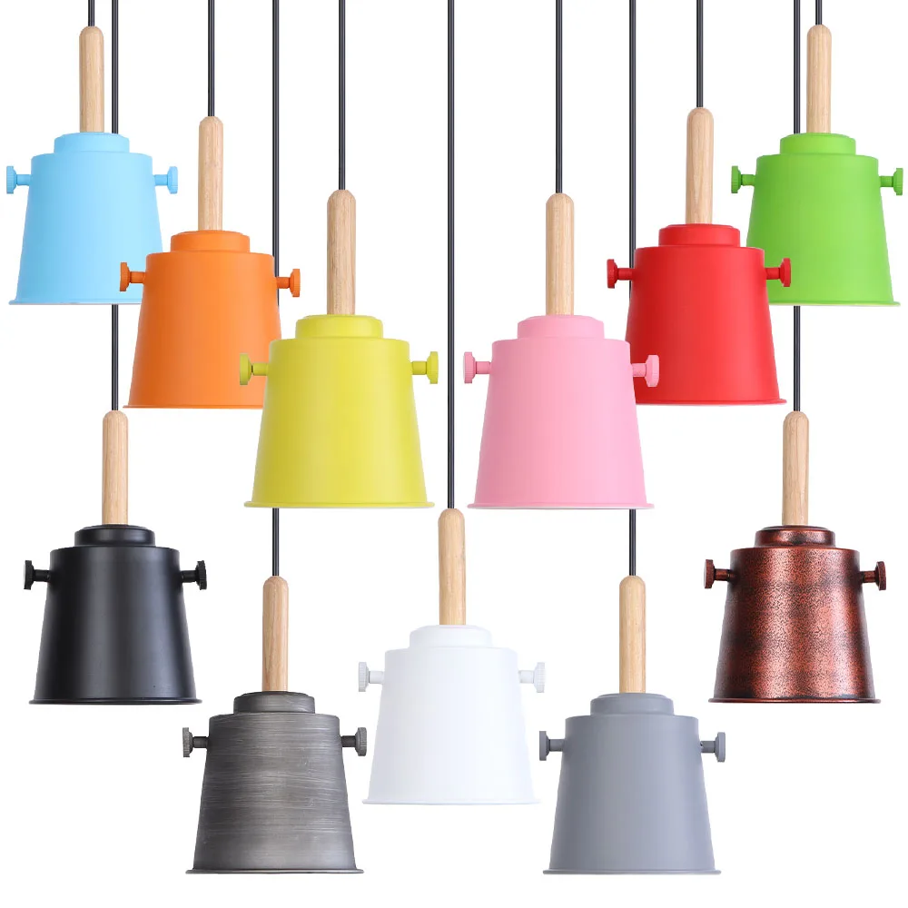 Pendelleuchten Moderne Bunte Holz Aluminium Pendelleuchte