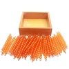 Montessori Materials 45Pcs Golden Beads Decimal Number System Binary System Thousand Carry System Preschool Education for Child 4