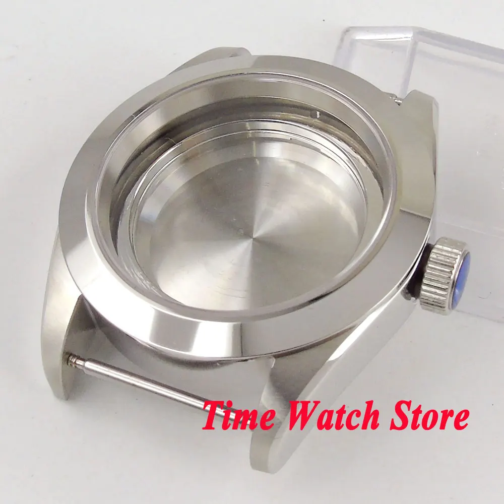 41mm sapphire glass 316L stailess steel watch case fit ETA 2836 MIYOTA