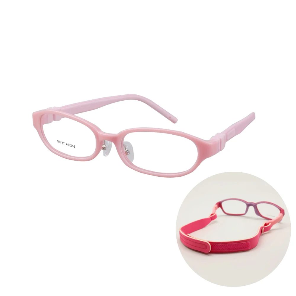Kids Eyeglasses Bendable Plano Lenses Size 49mm Children Eyewear